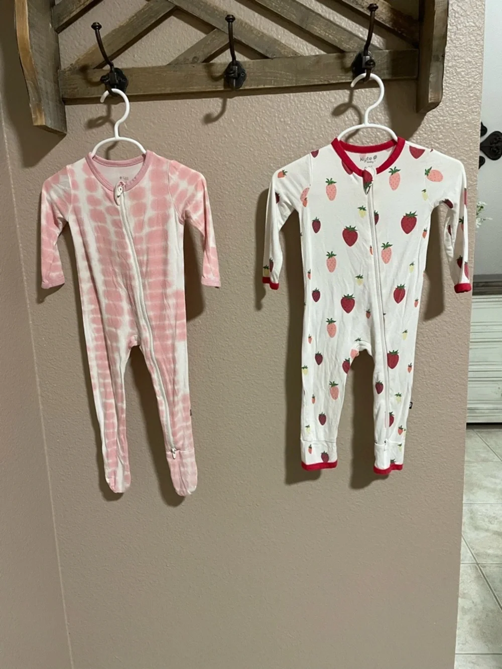 Kyte baby bundle of two bamboo footie pajamas